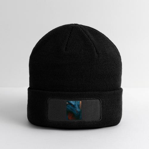 Turquoise Dragon Fire Eye Design - Patch Beanie