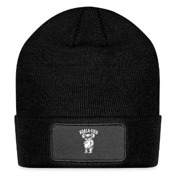 Expecting Mother Koala-Fied Cute Koala Pregnancy - Patch Beanie - black - Front