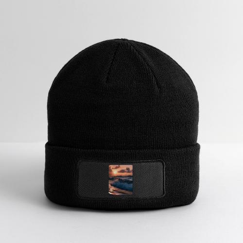 Golden Sunset Ocean Wave - Patch Beanie