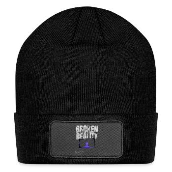 Broken Reality Glitch Portrait - Patch Beanie - black - Front