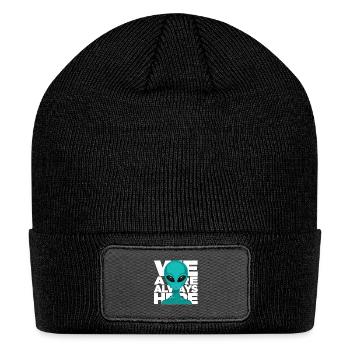 We Are Always Here Alien Extraterrestrial Sci Fi - Patch Beanie - black - Front