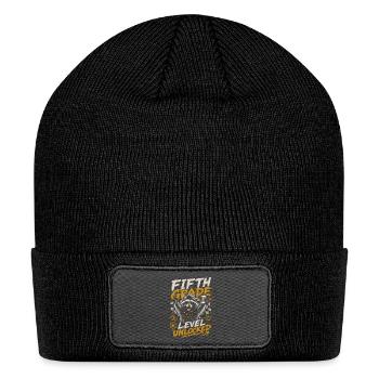 Fifth Grade Level Unlocked Raccoon - Patch Beanie - black - Front