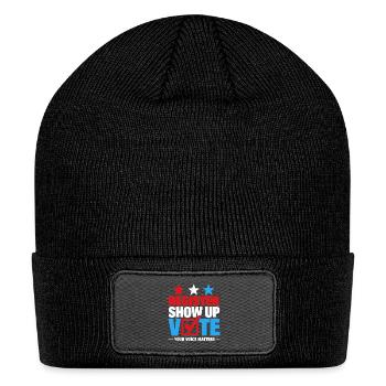 Register Show up Vote Your Voice Matters Election  - Patch Beanie - black - Front