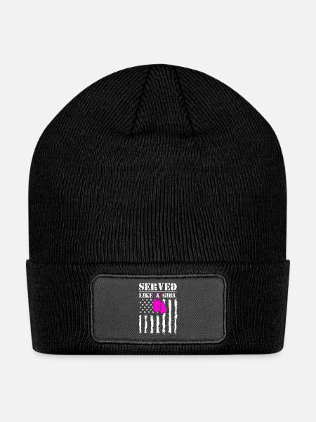 Served Like a Girl - Patch Beanie - black