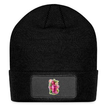 Tropical Drink Prints - Patch Beanie - black - Front