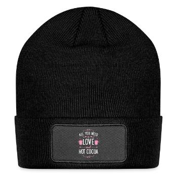 Valentines Day Chocolate Sleeve - Patch Beanie - black - Front
