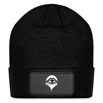 Unique Eye design - Patch Beanie - black - Front