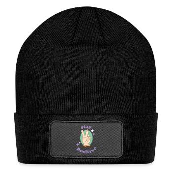 Stay Positive - Patch Beanie - black - Front