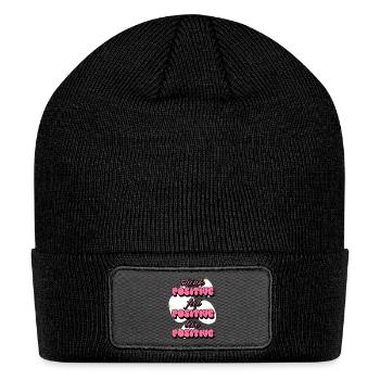 Think Positive Feel Live Positive Affirmations - Patch Beanie - black - Front