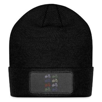 Retro bikes - colorful - Patch Beanie - black - Front