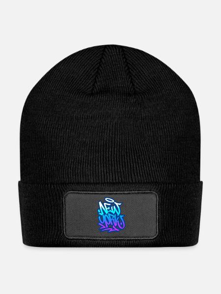 New York Graffiti - Patch Beanie - black