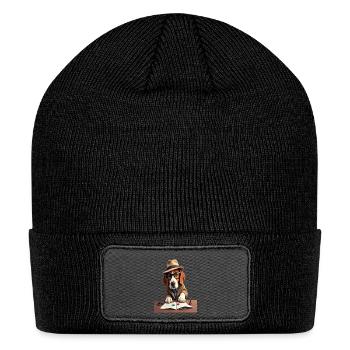 Sock Mystery Detective Dog - Patch Beanie - black - Front