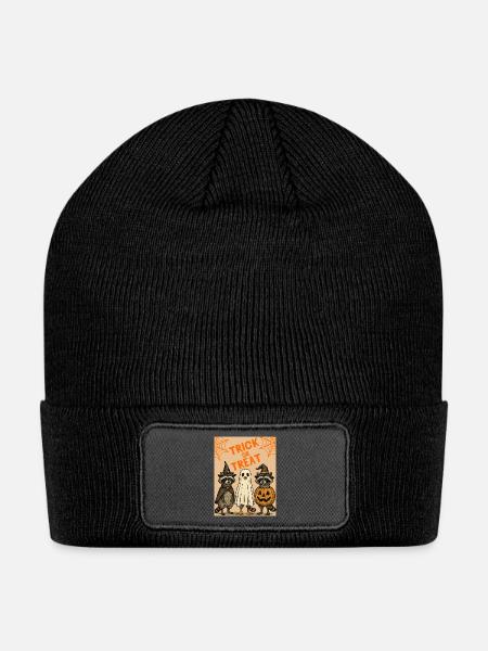 Trick or Treat Halloween - Patch Beanie - black