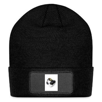 Moonlit Line Art Dream - Patch Beanie - black - Front