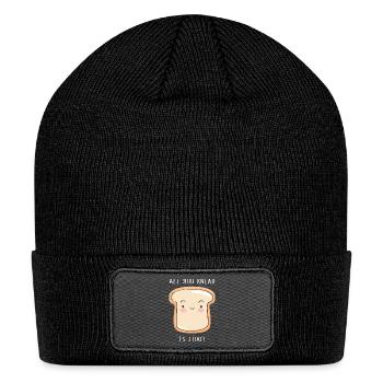 Bread Baking Loaf Bread Bakers - Patch Beanie - black - Front
