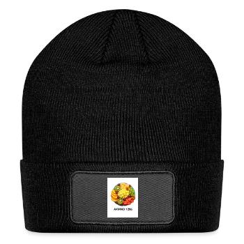 AKMND 1296 - Patch Beanie - black - Front