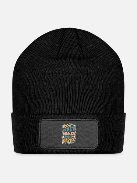 Do What Makes You Happy - Patch Beanie - black