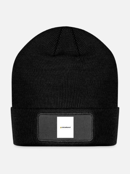 Unbothered Crown Typography Tee - Patch Beanie - black