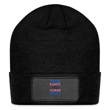 Trans Rights Are Human Rights - Patch Beanie - black - Front