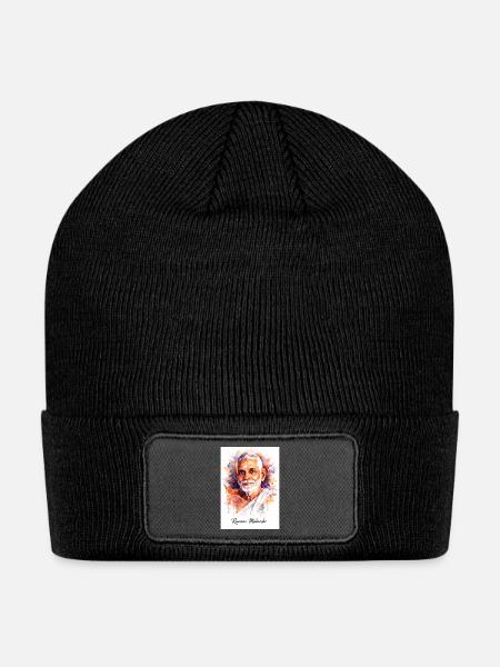 Ramana Maharshi - Serene Sage - Patch Beanie - black