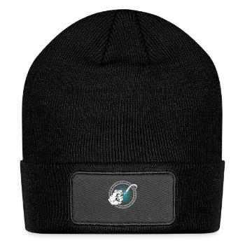 Longshoreman Gifts Clothing Premium - Patch Beanie - black - Front