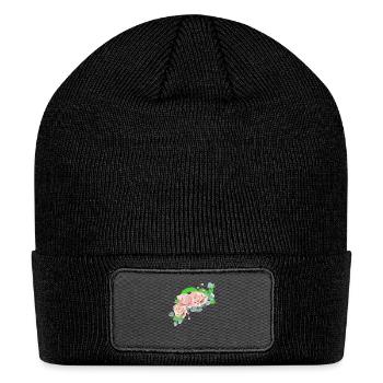 Flowers joy - Patch Beanie - black - Front