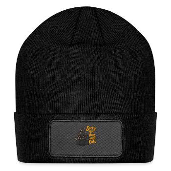 Cats with plans #3 - Patch Beanie - black - Front