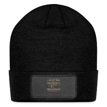 I Like My Guns Like Democrats Like Their Voters Un - Patch Beanie - black - Front