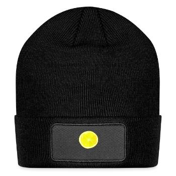 Lemon slice - Patch Beanie - black - Front