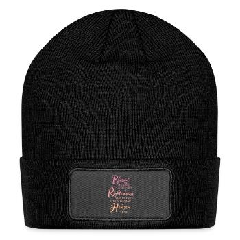 Blessed are, Beatitude, Sermon on the Mount - Patch Beanie - black - Front