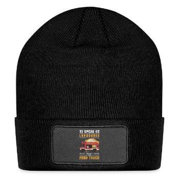Food Truck Street Meals On Wheels Food Truck - Patch Beanie - black - Front