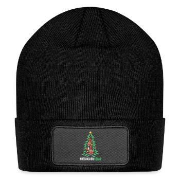 Merry Christmas Tree Toy Soldier Nutcracker Squad - Patch Beanie - black - Front