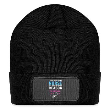 Delivery Nursing Labor Delivery Nurse Appreciation - Patch Beanie - black - Front