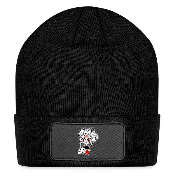 Hexed Doll: Gothic Skull Candles - Patch Beanie - black - Front