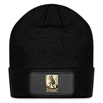 Moonlit Graveyard Skeleton in Suit - Patch Beanie - black - Front
