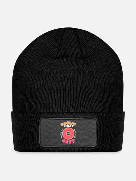 Donut Stress Best You - Patch Beanie - black