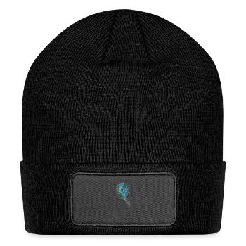 Peacock Feather - Patch Beanie - black - Front