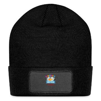 Coffee before talkie - Patch Beanie - black - Front