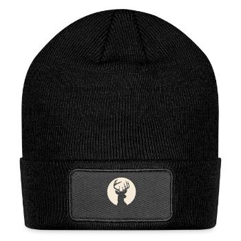 Christmas Deer - Patch Beanie - black - Front