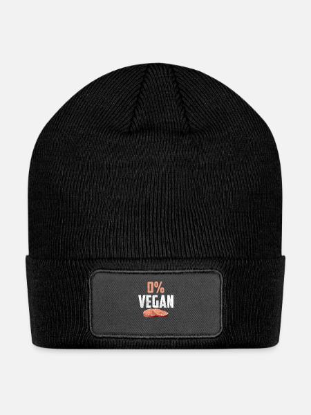 0 Vegan Bbq - Patch Beanie - black