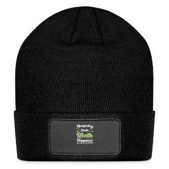 Money Wealth Luck Entrepreneur - Patch Beanie - black - Front