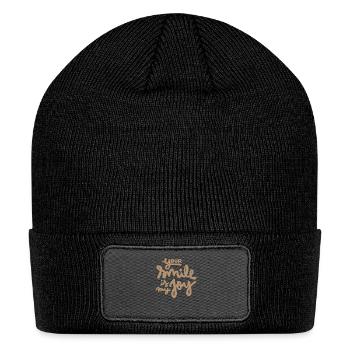 your smile is my joy - Patch Beanie - black - Front
