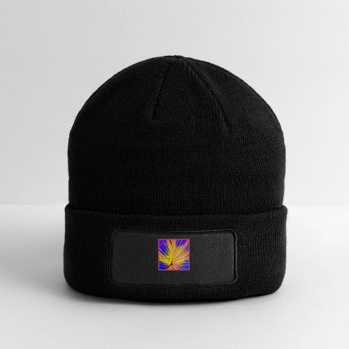 Vibrant Neon Leaf Pattern - Patch Beanie