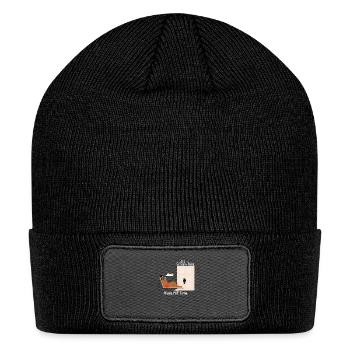 Less screen time, more me time - Patch Beanie - black - Front