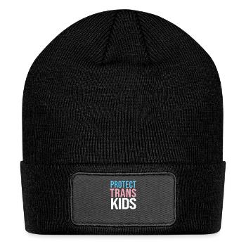 protect trans youth - Patch Beanie - black - Front