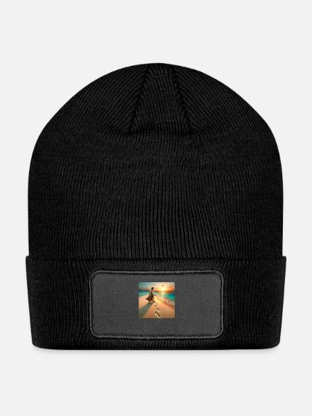 My AI design - Patch Beanie - black