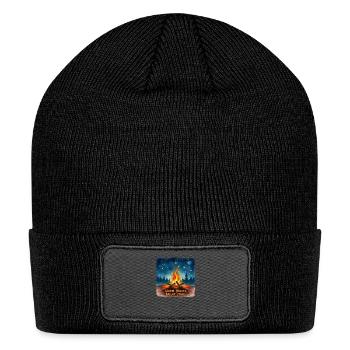 Glowing Campfire Under Starry Night - Patch Beanie - black - Front