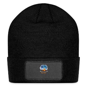 Glowing Campfire Under Starry Night - Patch Beanie - black - Front