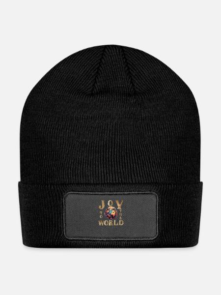 Joy to the World - A Winter Wonderland - Patch Beanie - black