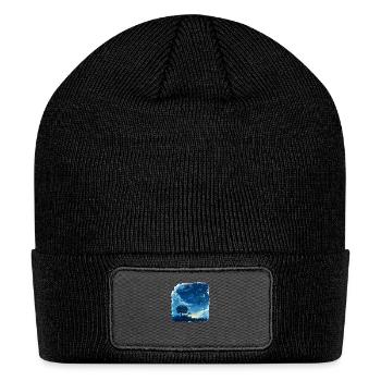 Celestial Night Sky T-Shirt - Dreamy Tree and Moon - Patch Beanie - black - Front